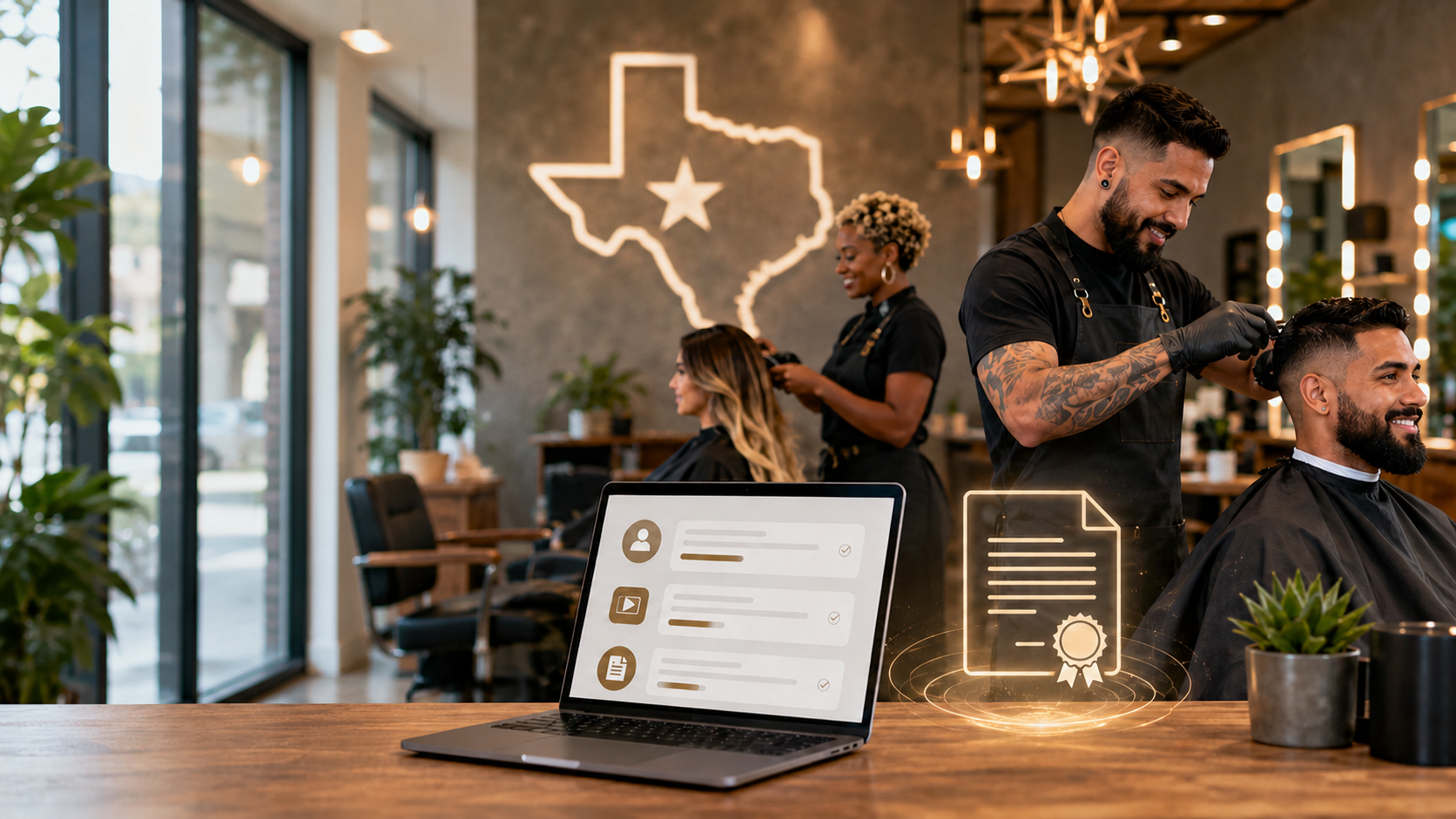 Licensed professionals completing online continuing education